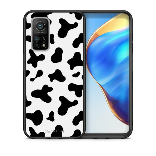 Θήκη Xiaomi Mi 10T/10T Pro Cow Print από τη Smartfits με σχέδιο στο πίσω μέρος και μαύρο περίβλημα | Xiaomi Mi 10T/10T Pro Cow Print case with colorful back and black bezels