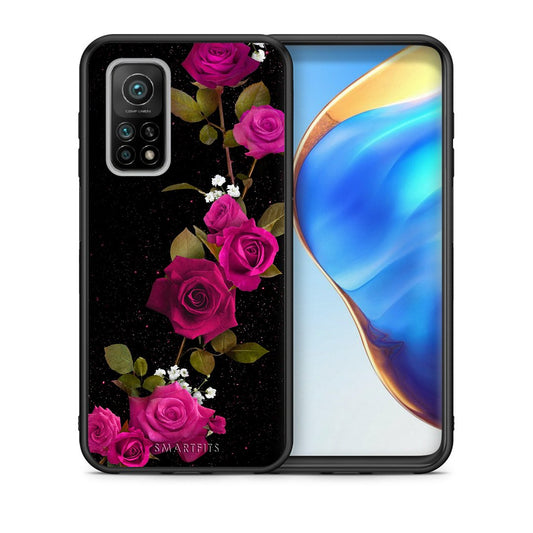 Θήκη Xiaomi Mi 10T/10T Pro Red Roses Flower από τη Smartfits με σχέδιο στο πίσω μέρος και μαύρο περίβλημα | Xiaomi Mi 10T/10T Pro Red Roses Flower case with colorful back and black bezels