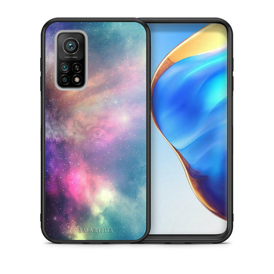 Θήκη Xiaomi Mi 10T/10T Pro Rainbow Galaxy από τη Smartfits με σχέδιο στο πίσω μέρος και μαύρο περίβλημα | Xiaomi Mi 10T/10T Pro Rainbow Galaxy case with colorful back and black bezels