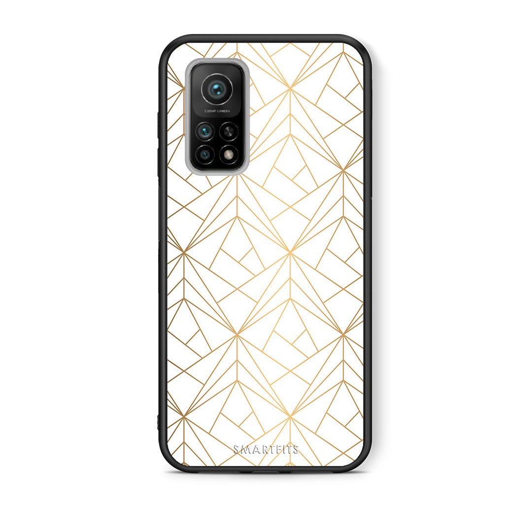 Θήκη Xiaomi Mi 10T/10T Pro Luxury White Geometric από τη Smartfits με σχέδιο στο πίσω μέρος και μαύρο περίβλημα | Xiaomi Mi 10T/10T Pro Luxury White Geometric case with colorful back and black bezels