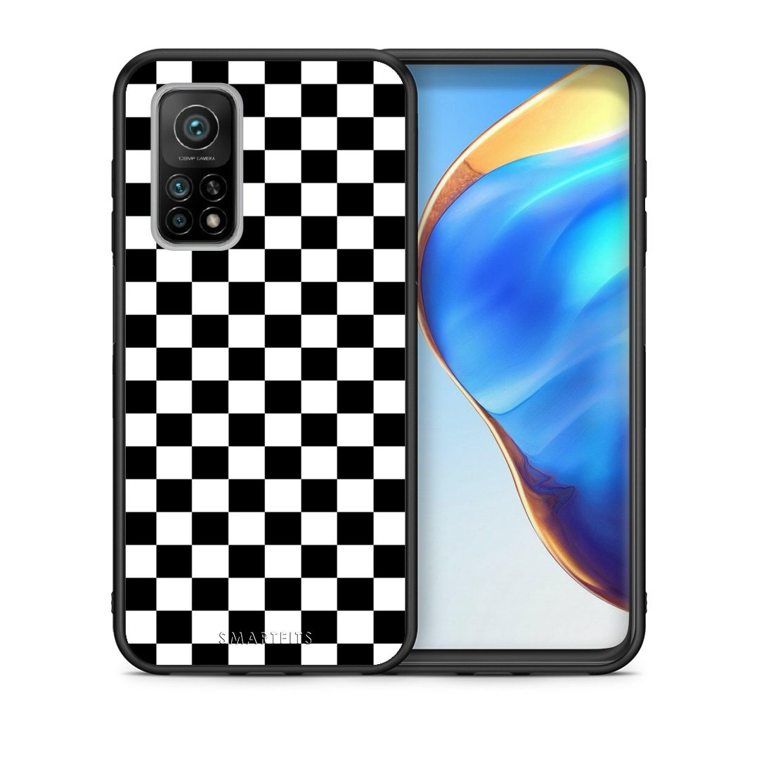 Θήκη Xiaomi Mi 10T/10T Pro Squares Geometric από τη Smartfits με σχέδιο στο πίσω μέρος και μαύρο περίβλημα | Xiaomi Mi 10T/10T Pro Squares Geometric case with colorful back and black bezels