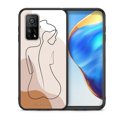 Θήκη Xiaomi Mi 10T/10T Pro LineArt Woman από τη Smartfits με σχέδιο στο πίσω μέρος και μαύρο περίβλημα | Xiaomi Mi 10T/10T Pro LineArt Woman case with colorful back and black bezels