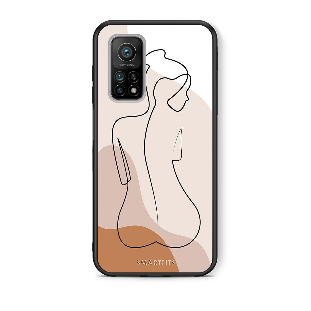 Θήκη Xiaomi Mi 10T/10T Pro LineArt Woman από τη Smartfits με σχέδιο στο πίσω μέρος και μαύρο περίβλημα | Xiaomi Mi 10T/10T Pro LineArt Woman case with colorful back and black bezels