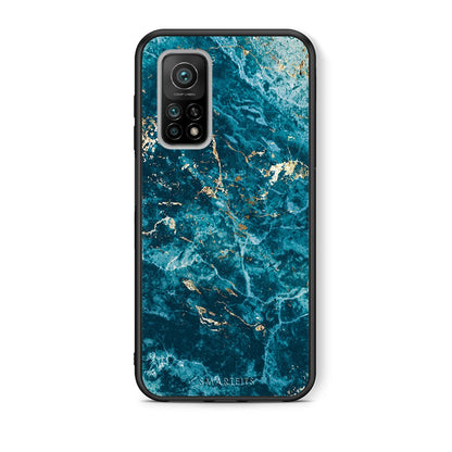 Θήκη Xiaomi Mi 10T/10T Pro Marble Blue από τη Smartfits με σχέδιο στο πίσω μέρος και μαύρο περίβλημα | Xiaomi Mi 10T/10T Pro Marble Blue case with colorful back and black bezels