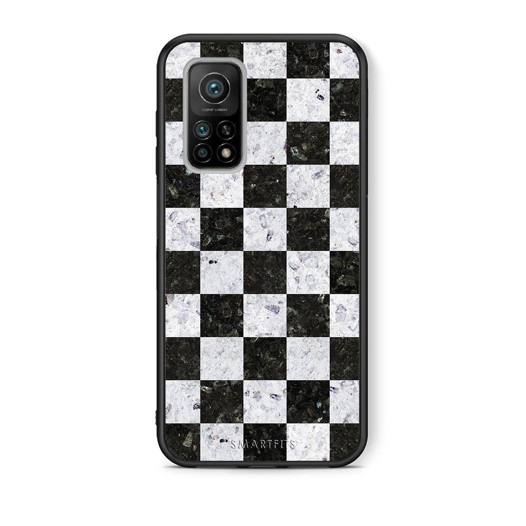 Θήκη Xiaomi Mi 10T/10T Pro Square Geometric Marble από τη Smartfits με σχέδιο στο πίσω μέρος και μαύρο περίβλημα | Xiaomi Mi 10T/10T Pro Square Geometric Marble case with colorful back and black bezels