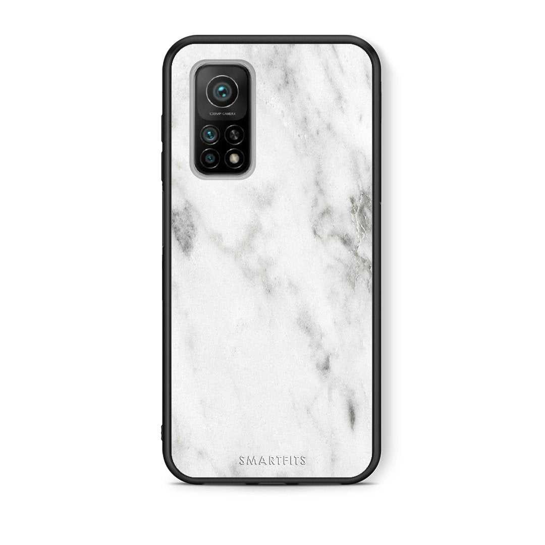 Θήκη Xiaomi Mi 10T/10T Pro White Marble από τη Smartfits με σχέδιο στο πίσω μέρος και μαύρο περίβλημα | Xiaomi Mi 10T/10T Pro White Marble case with colorful back and black bezels