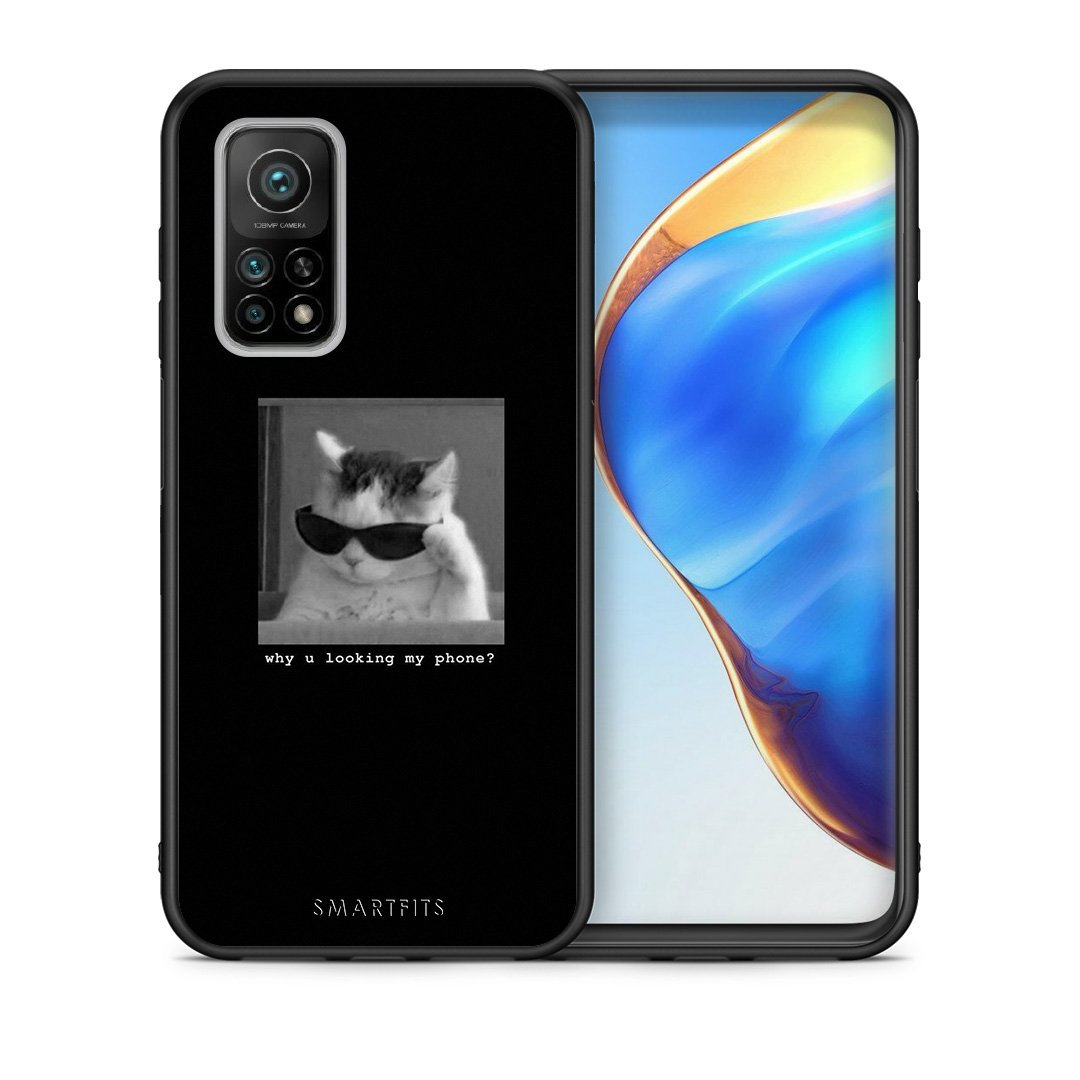 Θήκη Xiaomi Mi 10T/10T Pro Meme Cat από τη Smartfits με σχέδιο στο πίσω μέρος και μαύρο περίβλημα | Xiaomi Mi 10T/10T Pro Meme Cat case with colorful back and black bezels