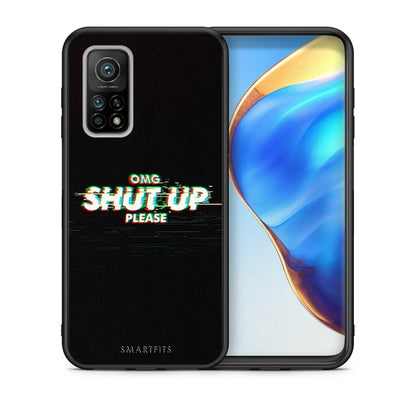 Θήκη Xiaomi Mi 10T/10T Pro OMG ShutUp από τη Smartfits με σχέδιο στο πίσω μέρος και μαύρο περίβλημα | Xiaomi Mi 10T/10T Pro OMG ShutUp case with colorful back and black bezels