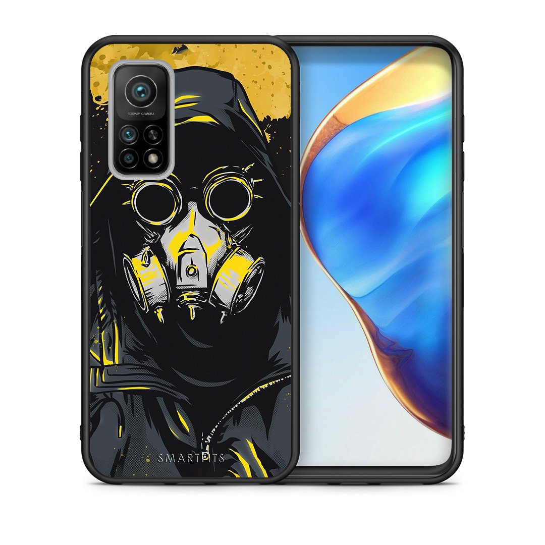 Θήκη Xiaomi Mi 10T/10T Pro Mask PopArt από τη Smartfits με σχέδιο στο πίσω μέρος και μαύρο περίβλημα | Xiaomi Mi 10T/10T Pro Mask PopArt case with colorful back and black bezels