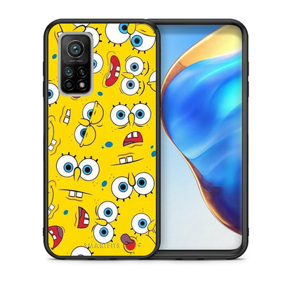 Θήκη Xiaomi Mi 10T/10T Pro Sponge PopArt από τη Smartfits με σχέδιο στο πίσω μέρος και μαύρο περίβλημα | Xiaomi Mi 10T/10T Pro Sponge PopArt case with colorful back and black bezels