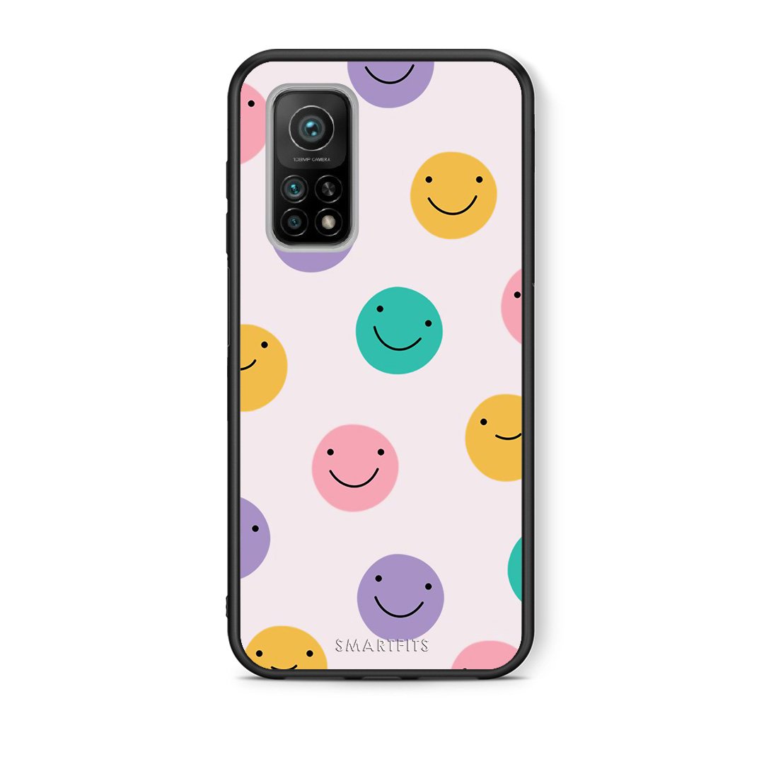 Θήκη Xiaomi Mi 10T/10T Pro Smiley Faces από τη Smartfits με σχέδιο στο πίσω μέρος και μαύρο περίβλημα | Xiaomi Mi 10T/10T Pro Smiley Faces case with colorful back and black bezels