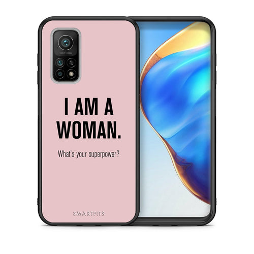 Θήκη Xiaomi Mi 10T/10T Pro Superpower Woman από τη Smartfits με σχέδιο στο πίσω μέρος και μαύρο περίβλημα | Xiaomi Mi 10T/10T Pro Superpower Woman case with colorful back and black bezels