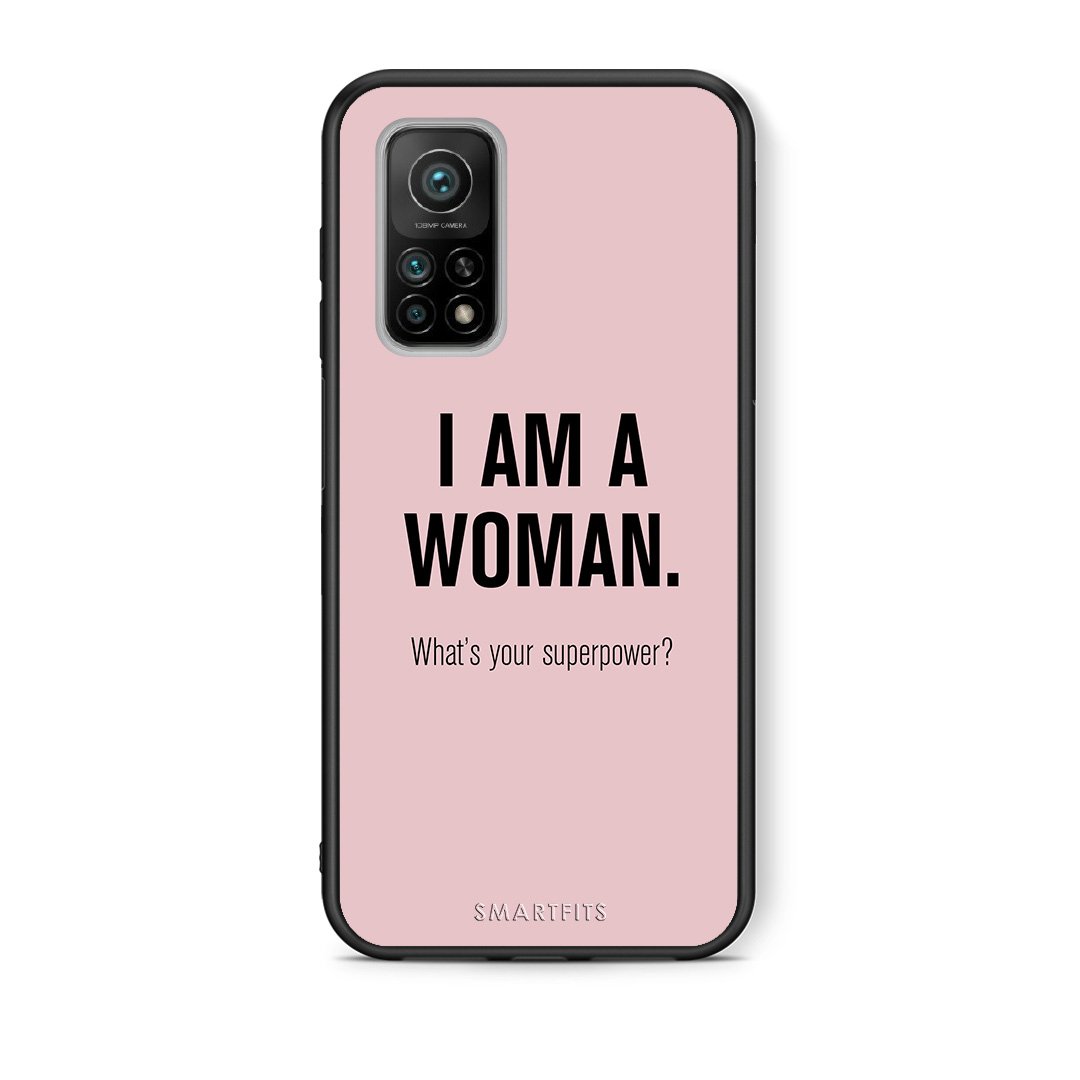 Θήκη Xiaomi Mi 10T/10T Pro Superpower Woman από τη Smartfits με σχέδιο στο πίσω μέρος και μαύρο περίβλημα | Xiaomi Mi 10T/10T Pro Superpower Woman case with colorful back and black bezels
