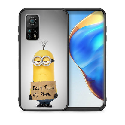 Θήκη Xiaomi Mi 10T/10T Pro Minion Text από τη Smartfits με σχέδιο στο πίσω μέρος και μαύρο περίβλημα | Xiaomi Mi 10T/10T Pro Minion Text case with colorful back and black bezels