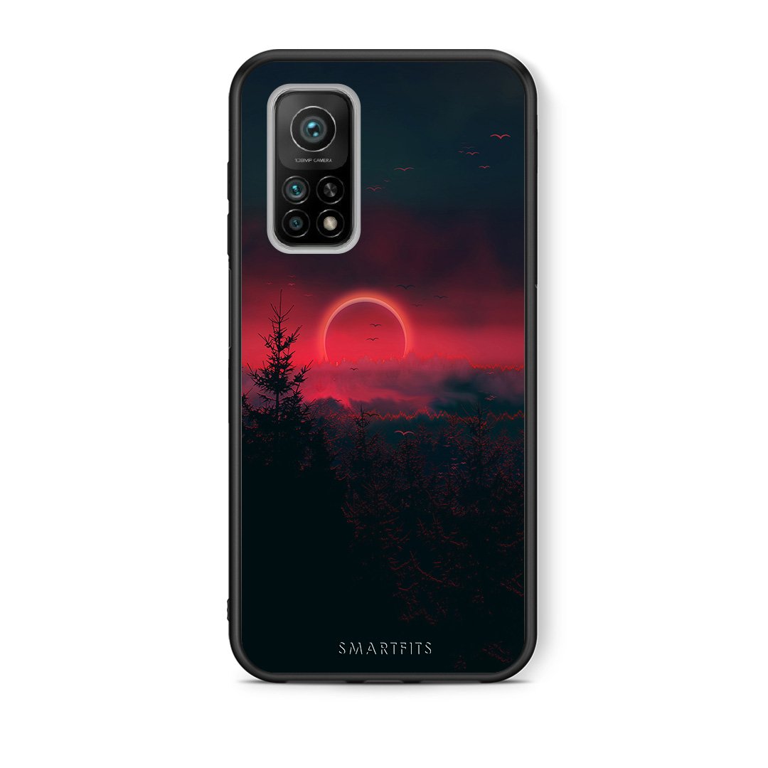 Θήκη Xiaomi Mi 10T/10T Pro Sunset Tropic από τη Smartfits με σχέδιο στο πίσω μέρος και μαύρο περίβλημα | Xiaomi Mi 10T/10T Pro Sunset Tropic case with colorful back and black bezels