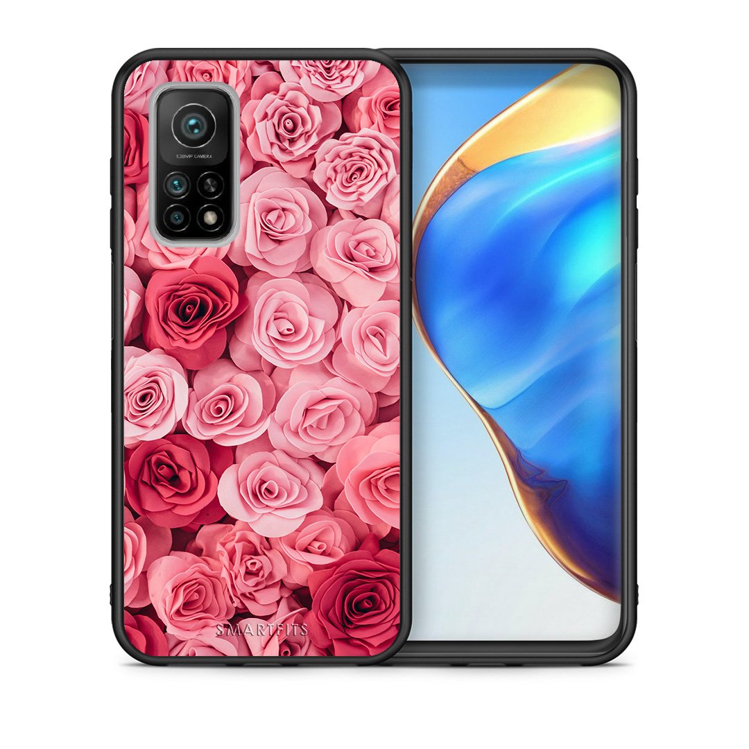 Θήκη Xiaomi Mi 10T/10T Pro RoseGarden Valentine από τη Smartfits με σχέδιο στο πίσω μέρος και μαύρο περίβλημα | Xiaomi Mi 10T/10T Pro RoseGarden Valentine case with colorful back and black bezels