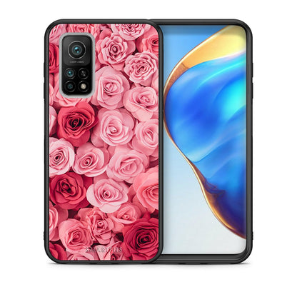 Θήκη Xiaomi Mi 10T/10T Pro RoseGarden Valentine από τη Smartfits με σχέδιο στο πίσω μέρος και μαύρο περίβλημα | Xiaomi Mi 10T/10T Pro RoseGarden Valentine case with colorful back and black bezels