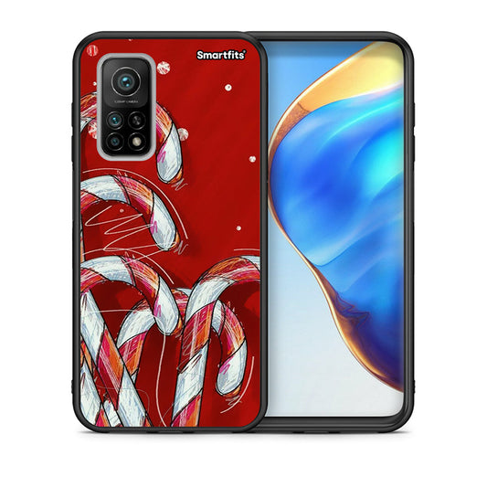 Θήκη Xiaomi Mi 10T/10T Pro Candy Cane από τη Smartfits με σχέδιο στο πίσω μέρος και μαύρο περίβλημα | Xiaomi Mi 10T/10T Pro Candy Cane case with colorful back and black bezels