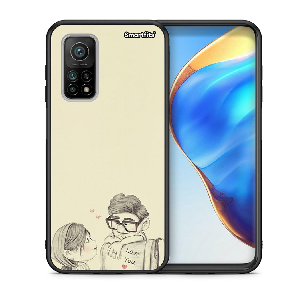 Θήκη Xiaomi Mi 10T/10T Pro Carl And Ellie από τη Smartfits με σχέδιο στο πίσω μέρος και μαύρο περίβλημα | Xiaomi Mi 10T/10T Pro Carl And Ellie case with colorful back and black bezels