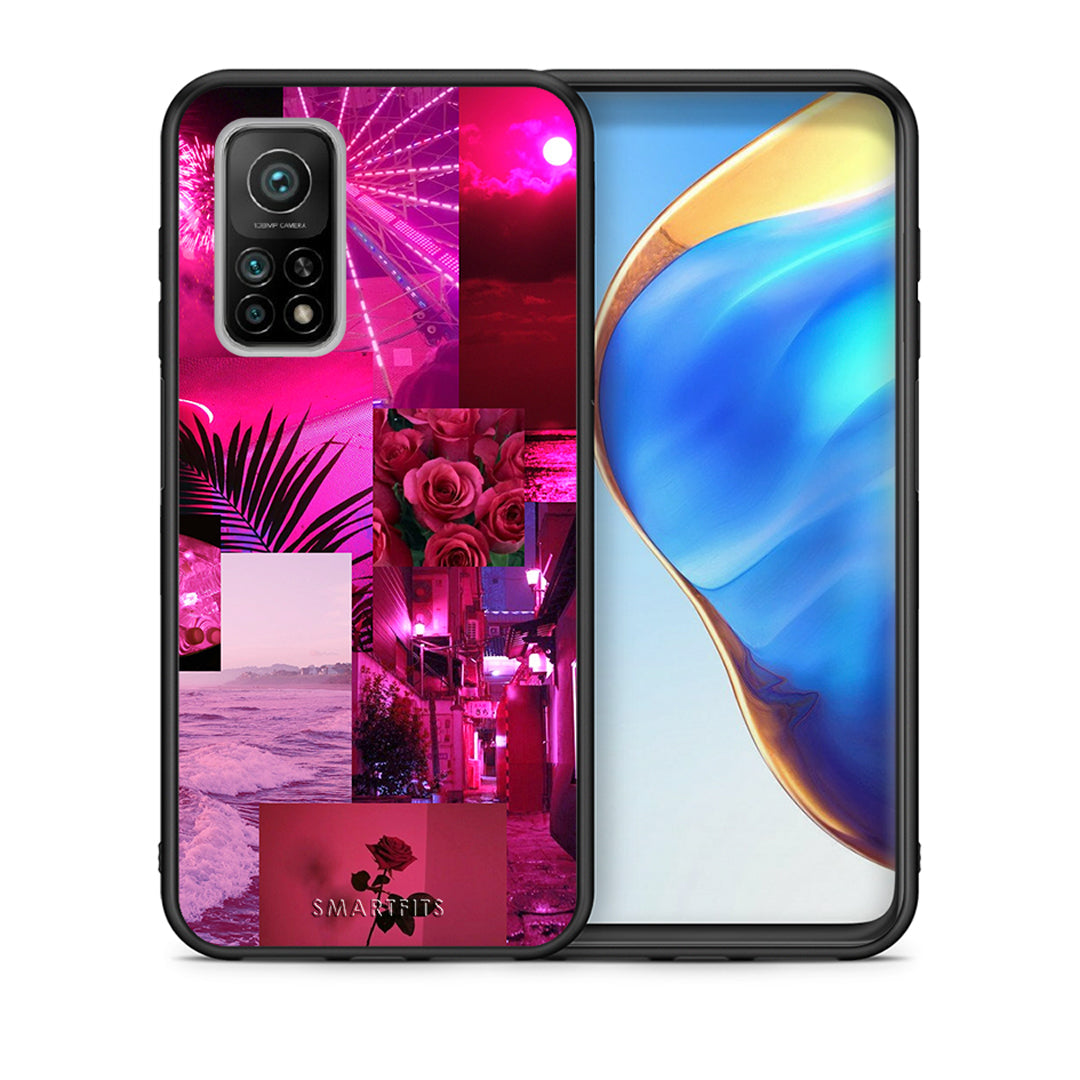 Θήκη Αγίου Βαλεντίνου Xiaomi Mi 10T / 10T Pro Collage Red Roses από τη Smartfits με σχέδιο στο πίσω μέρος και μαύρο περίβλημα | Xiaomi Mi 10T / 10T Pro Collage Red Roses case with colorful back and black bezels