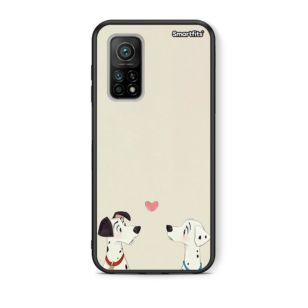 Θήκη Xiaomi Mi 10T/10T Pro Dalmatians Love από τη Smartfits με σχέδιο στο πίσω μέρος και μαύρο περίβλημα | Xiaomi Mi 10T/10T Pro Dalmatians Love case with colorful back and black bezels