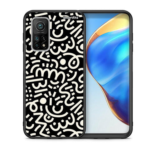 Θήκη Xiaomi Mi 10T / 10T Pro Doodle Art από τη Smartfits με σχέδιο στο πίσω μέρος και μαύρο περίβλημα | Xiaomi Mi 10T / 10T Pro Doodle Art case with colorful back and black bezels
