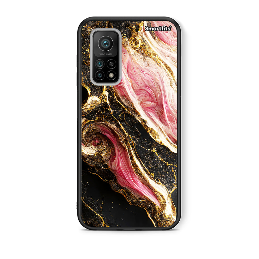 Θήκη Xiaomi Mi 10T/10T Pro Glamorous Pink Marble από τη Smartfits με σχέδιο στο πίσω μέρος και μαύρο περίβλημα | Xiaomi Mi 10T/10T Pro Glamorous Pink Marble case with colorful back and black bezels