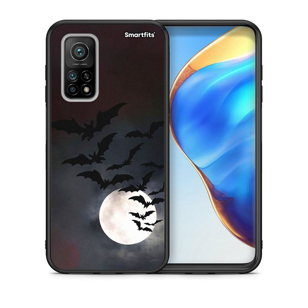 Θήκη Xiaomi Mi 10T / 10T Pro Halloween Bat Night από τη Smartfits με σχέδιο στο πίσω μέρος και μαύρο περίβλημα | Xiaomi Mi 10T / 10T Pro Halloween Bat Night case with colorful back and black bezels