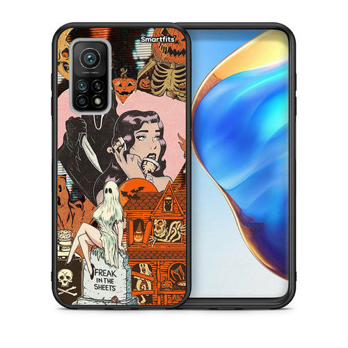 Θήκη Xiaomi Mi 10T / 10T Pro Halloween Collage από τη Smartfits με σχέδιο στο πίσω μέρος και μαύρο περίβλημα | Xiaomi Mi 10T / 10T Pro Halloween Collage case with colorful back and black bezels