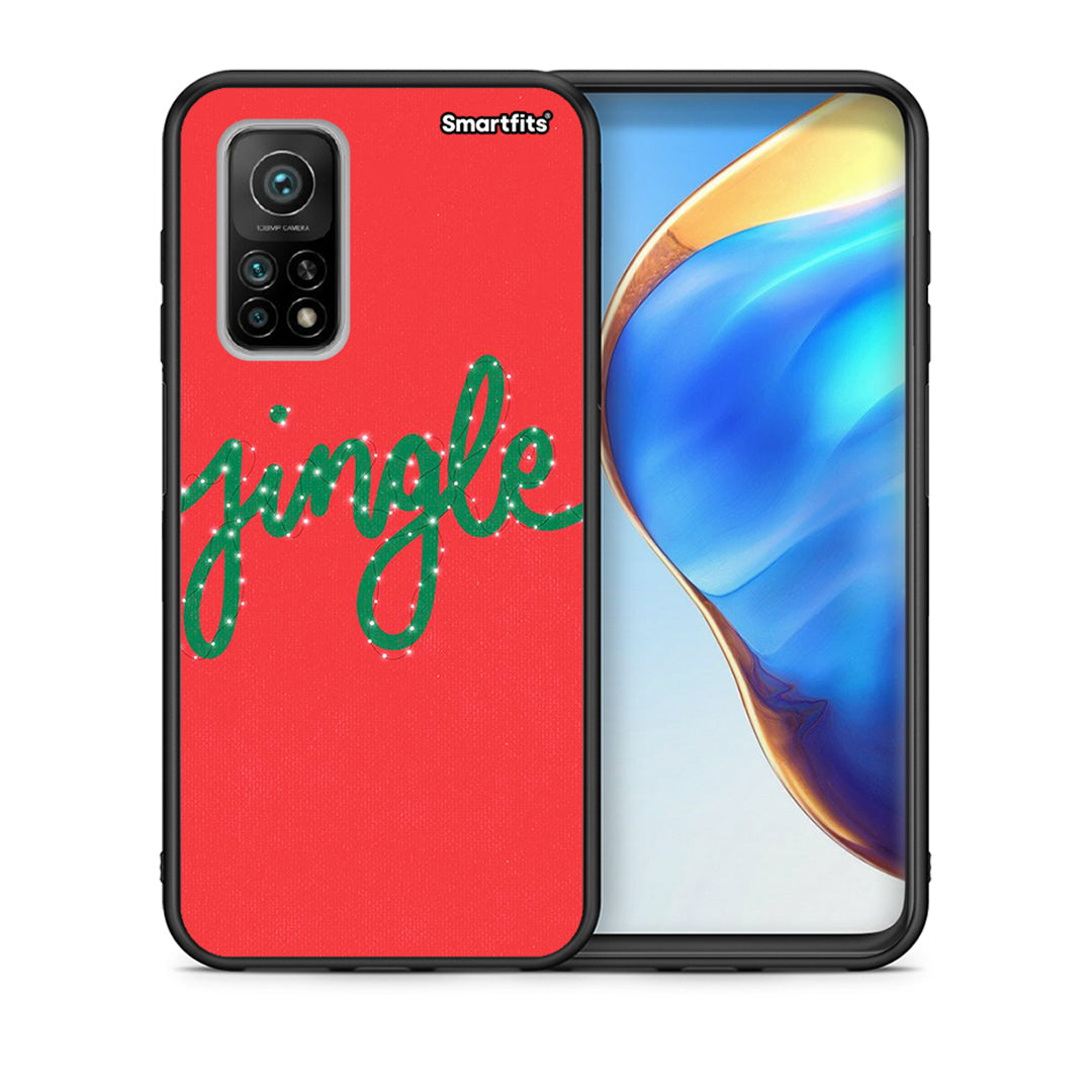 Θήκη Xiaomi Mi 10T/10T Pro Jingle Xmas από τη Smartfits με σχέδιο στο πίσω μέρος και μαύρο περίβλημα | Xiaomi Mi 10T/10T Pro Jingle Xmas case with colorful back and black bezels