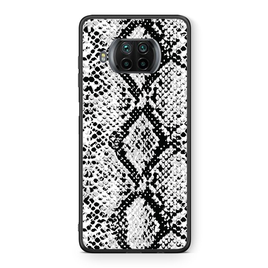 Θήκη Xiaomi Mi 10T Lite White Snake Animal από τη Smartfits με σχέδιο στο πίσω μέρος και μαύρο περίβλημα | Xiaomi Mi 10T Lite White Snake Animal case with colorful back and black bezels