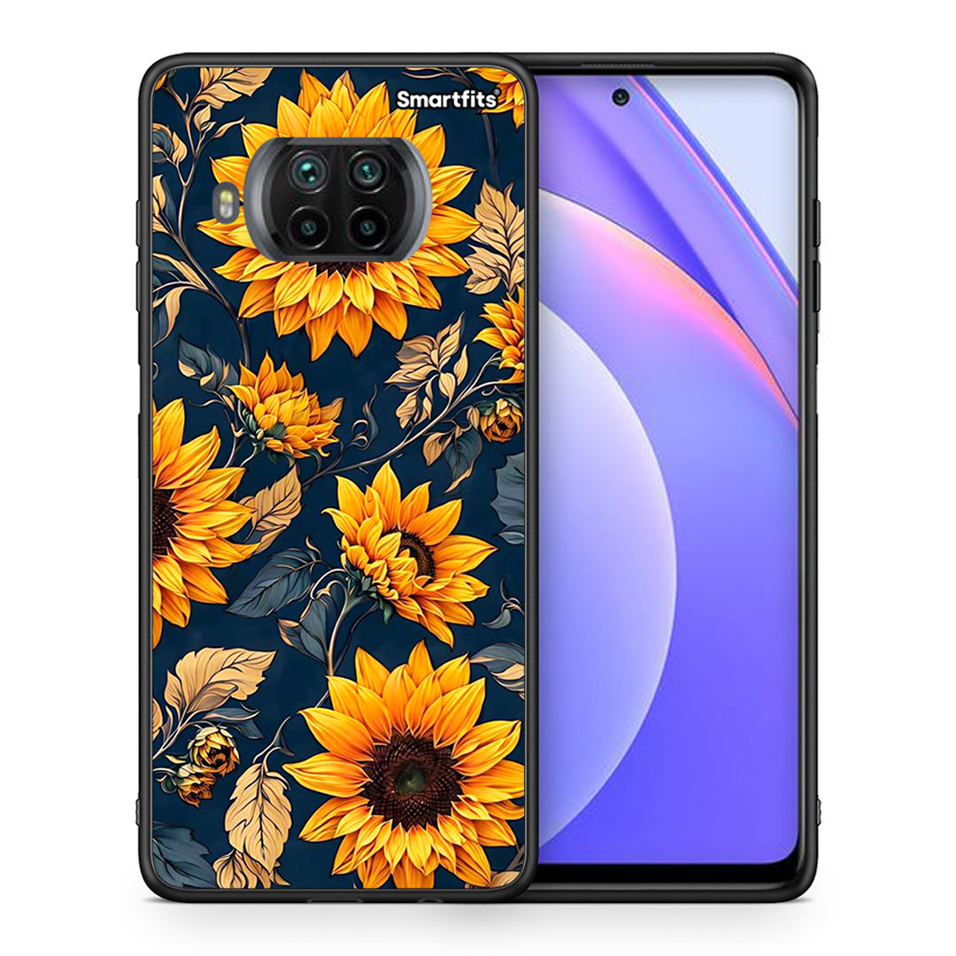 Θήκη Xiaomi Mi 10T Lite Autumn Sunflowers από τη Smartfits με σχέδιο στο πίσω μέρος και μαύρο περίβλημα | Xiaomi Mi 10T Lite Autumn Sunflowers case with colorful back and black bezels