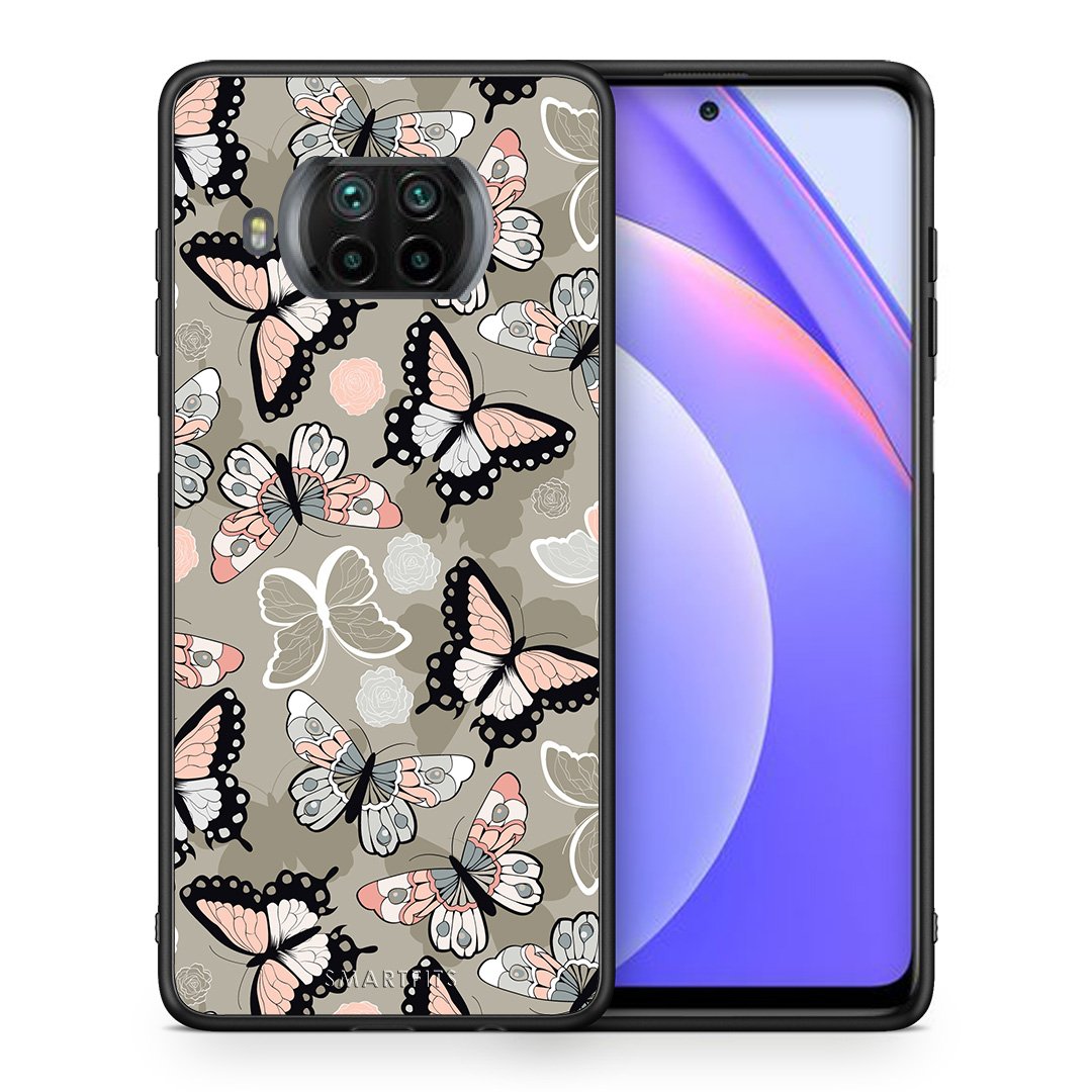 Θήκη Xiaomi Mi 10T Lite Butterflies Boho από τη Smartfits με σχέδιο στο πίσω μέρος και μαύρο περίβλημα | Xiaomi Mi 10T Lite Butterflies Boho case with colorful back and black bezels