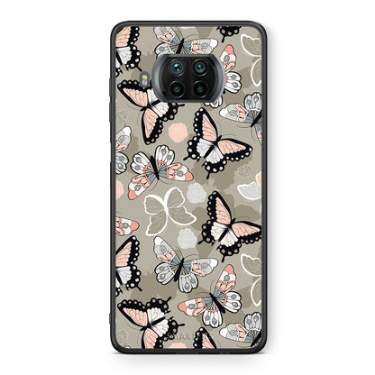 Θήκη Xiaomi Mi 10T Lite Butterflies Boho από τη Smartfits με σχέδιο στο πίσω μέρος και μαύρο περίβλημα | Xiaomi Mi 10T Lite Butterflies Boho case with colorful back and black bezels