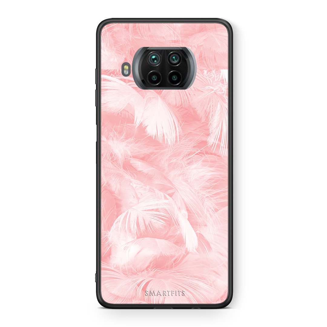Θήκη Xiaomi Mi 10T Lite Pink Feather Boho από τη Smartfits με σχέδιο στο πίσω μέρος και μαύρο περίβλημα | Xiaomi Mi 10T Lite Pink Feather Boho case with colorful back and black bezels