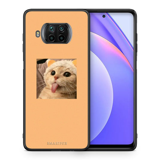 Θήκη Xiaomi Mi 10T Lite Cat Tongue από τη Smartfits με σχέδιο στο πίσω μέρος και μαύρο περίβλημα | Xiaomi Mi 10T Lite Cat Tongue case with colorful back and black bezels