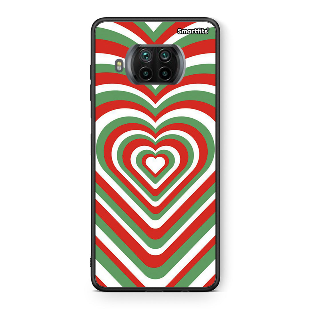 Θήκη Xiaomi Mi 10T Lite Christmas Hearts από τη Smartfits με σχέδιο στο πίσω μέρος και μαύρο περίβλημα | Xiaomi Mi 10T Lite Christmas Hearts case with colorful back and black bezels