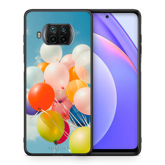 Θήκη Xiaomi Mi 10T Lite Colorful Balloons από τη Smartfits με σχέδιο στο πίσω μέρος και μαύρο περίβλημα | Xiaomi Mi 10T Lite Colorful Balloons case with colorful back and black bezels