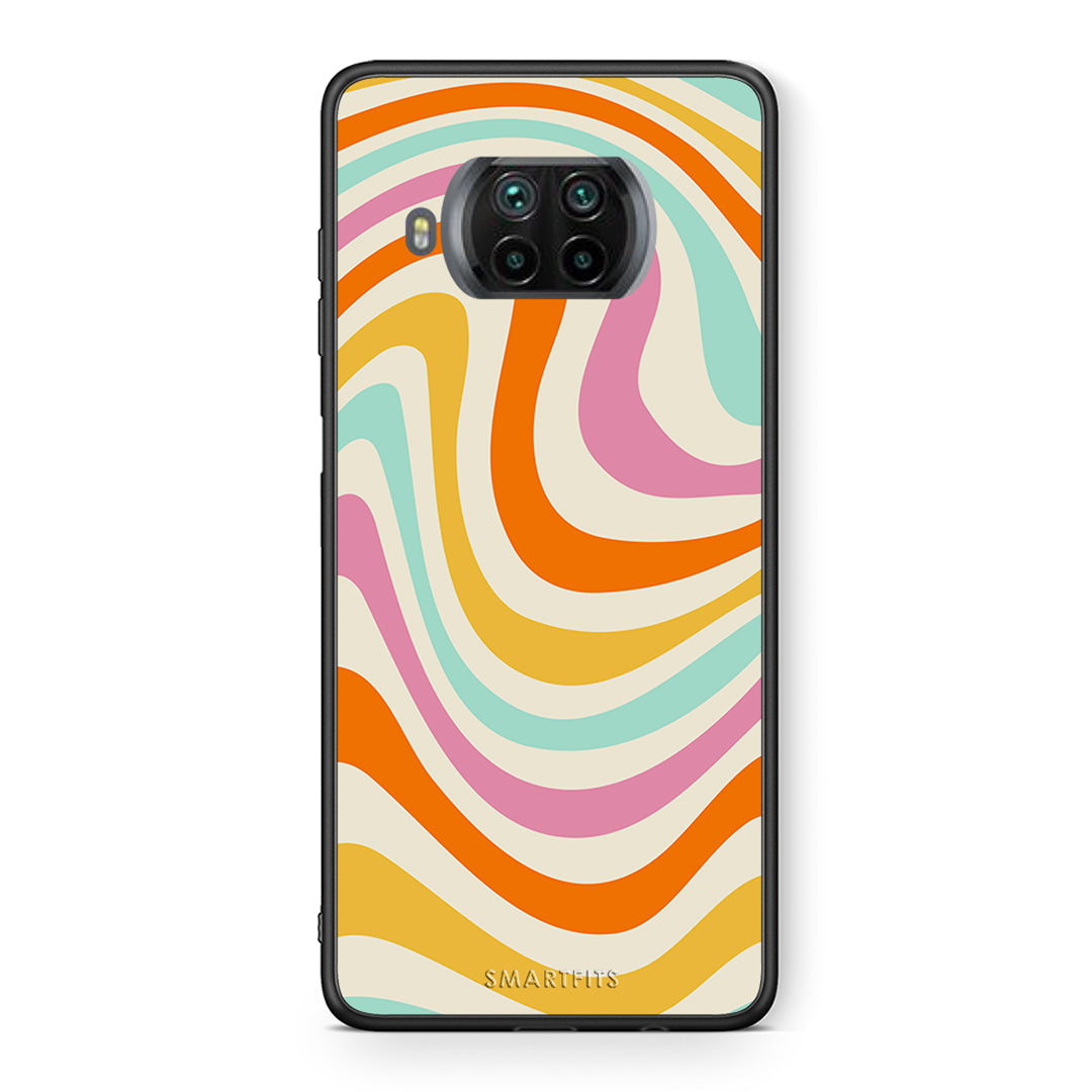 Θήκη Xiaomi Mi 10T Lite Colourful Waves από τη Smartfits με σχέδιο στο πίσω μέρος και μαύρο περίβλημα | Xiaomi Mi 10T Lite Colourful Waves case with colorful back and black bezels