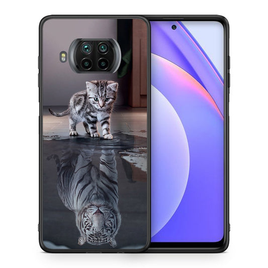 Θήκη Xiaomi Mi 10T Lite Tiger Cute από τη Smartfits με σχέδιο στο πίσω μέρος και μαύρο περίβλημα | Xiaomi Mi 10T Lite Tiger Cute case with colorful back and black bezels