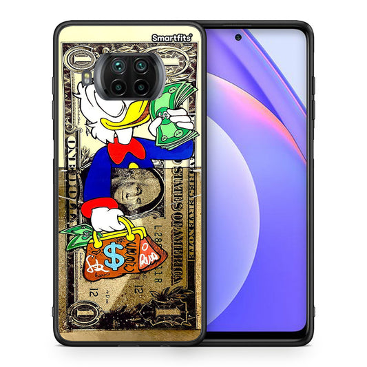 Θήκη Xiaomi Mi 10T Lite Duck Money από τη Smartfits με σχέδιο στο πίσω μέρος και μαύρο περίβλημα | Xiaomi Mi 10T Lite Duck Money case with colorful back and black bezels