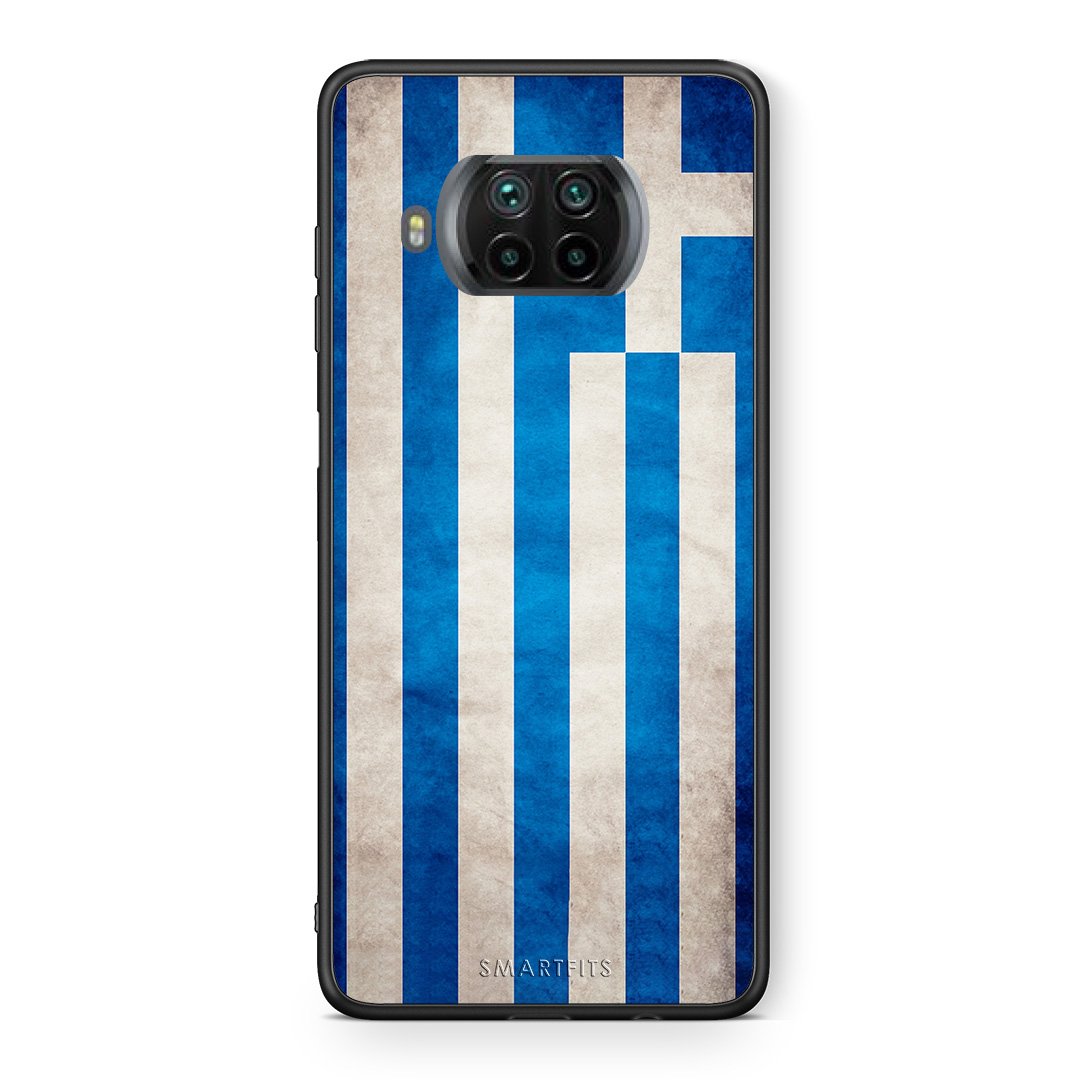 Θήκη Xiaomi Mi 10T Lite Greek Flag από τη Smartfits με σχέδιο στο πίσω μέρος και μαύρο περίβλημα | Xiaomi Mi 10T Lite Greek Flag case with colorful back and black bezels