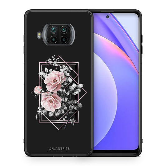 Θήκη Xiaomi Mi 10T Lite Frame Flower από τη Smartfits με σχέδιο στο πίσω μέρος και μαύρο περίβλημα | Xiaomi Mi 10T Lite Frame Flower case with colorful back and black bezels