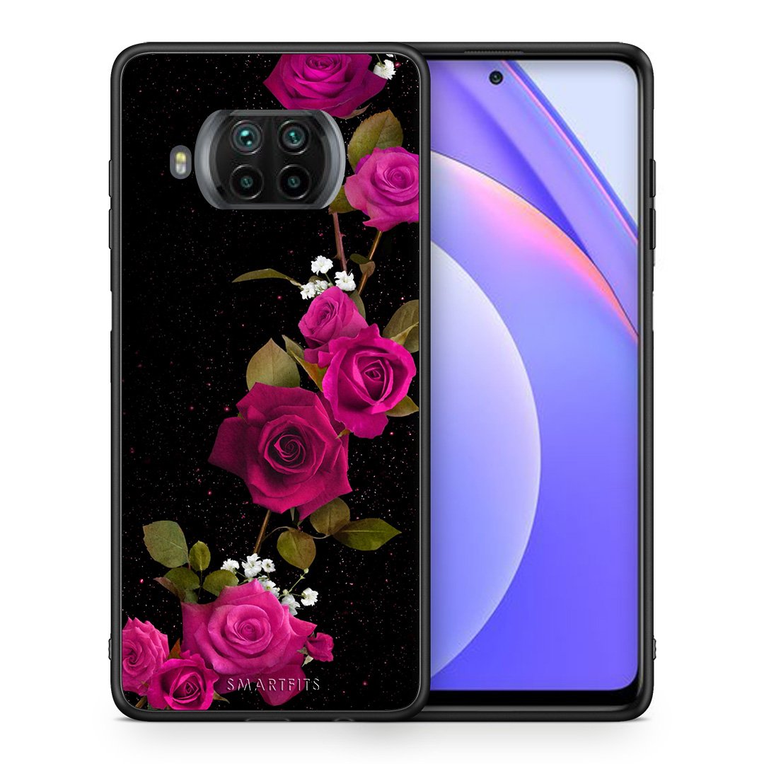 Θήκη Xiaomi Mi 10T Lite Red Roses Flower από τη Smartfits με σχέδιο στο πίσω μέρος και μαύρο περίβλημα | Xiaomi Mi 10T Lite Red Roses Flower case with colorful back and black bezels