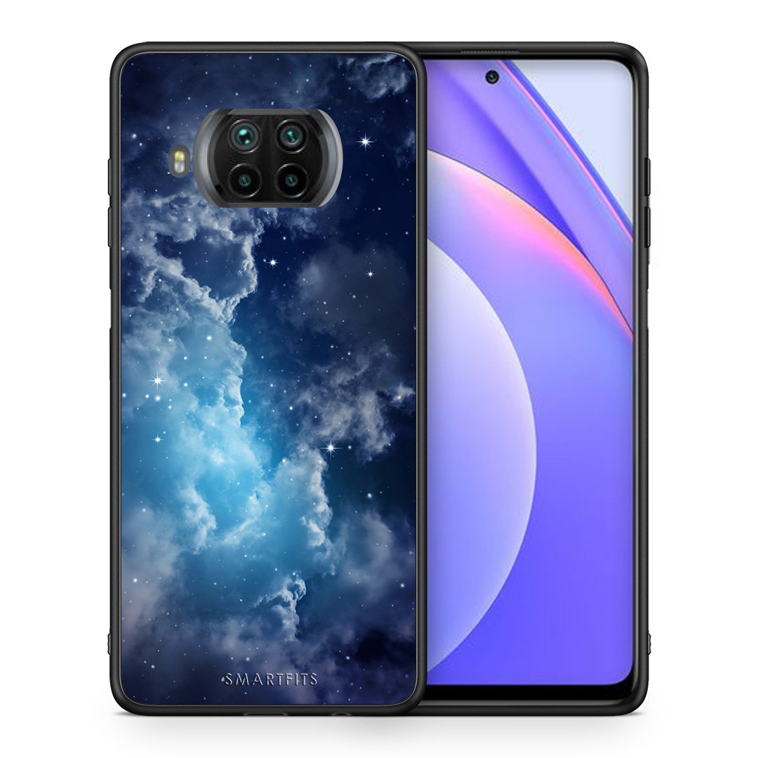 Θήκη Xiaomi Mi 10T Lite Blue Sky Galaxy από τη Smartfits με σχέδιο στο πίσω μέρος και μαύρο περίβλημα | Xiaomi Mi 10T Lite Blue Sky Galaxy case with colorful back and black bezels