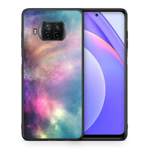 Θήκη Xiaomi Mi 10T Lite Rainbow Galaxy από τη Smartfits με σχέδιο στο πίσω μέρος και μαύρο περίβλημα | Xiaomi Mi 10T Lite Rainbow Galaxy case with colorful back and black bezels