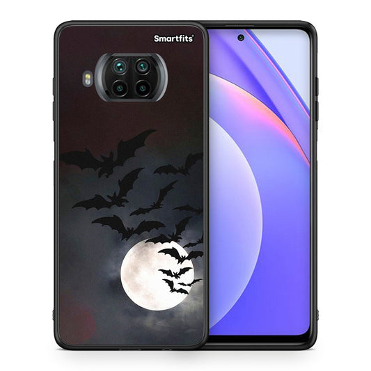 Θήκη Xiaomi Mi 10T Lite Halloween Bat Night από τη Smartfits με σχέδιο στο πίσω μέρος και μαύρο περίβλημα | Xiaomi Mi 10T Lite Halloween Bat Night case with colorful back and black bezels