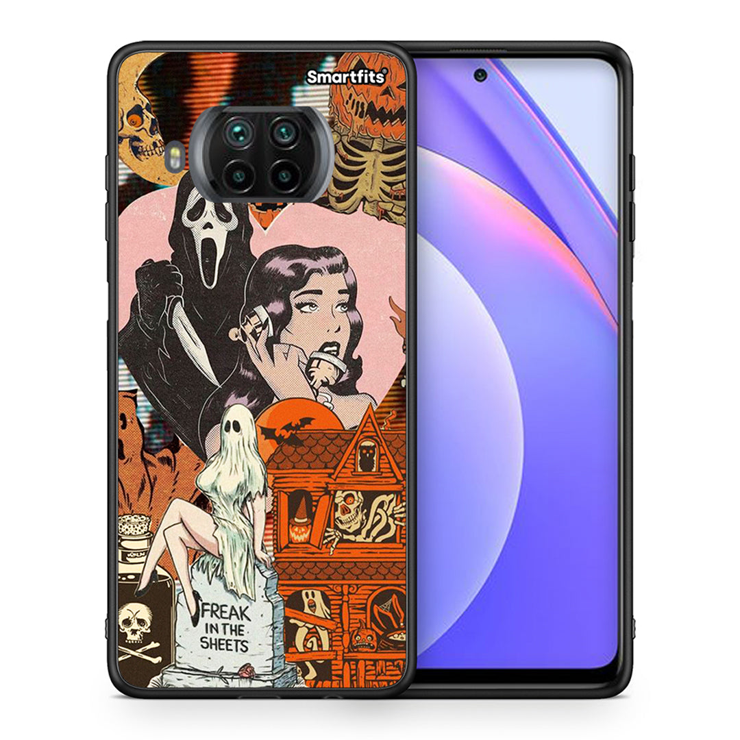 Θήκη Xiaomi Mi 10T Lite Halloween Collage από τη Smartfits με σχέδιο στο πίσω μέρος και μαύρο περίβλημα | Xiaomi Mi 10T Lite Halloween Collage case with colorful back and black bezels