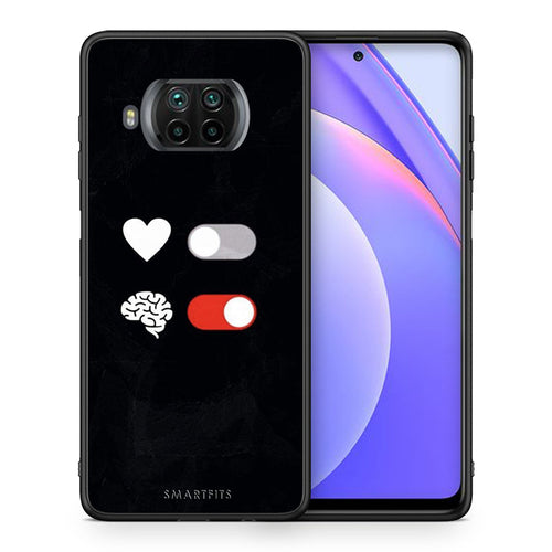 Θήκη Αγίου Βαλεντίνου Xiaomi Mi 10T Lite Heart Vs Brain από τη Smartfits με σχέδιο στο πίσω μέρος και μαύρο περίβλημα | Xiaomi Mi 10T Lite Heart Vs Brain case with colorful back and black bezels