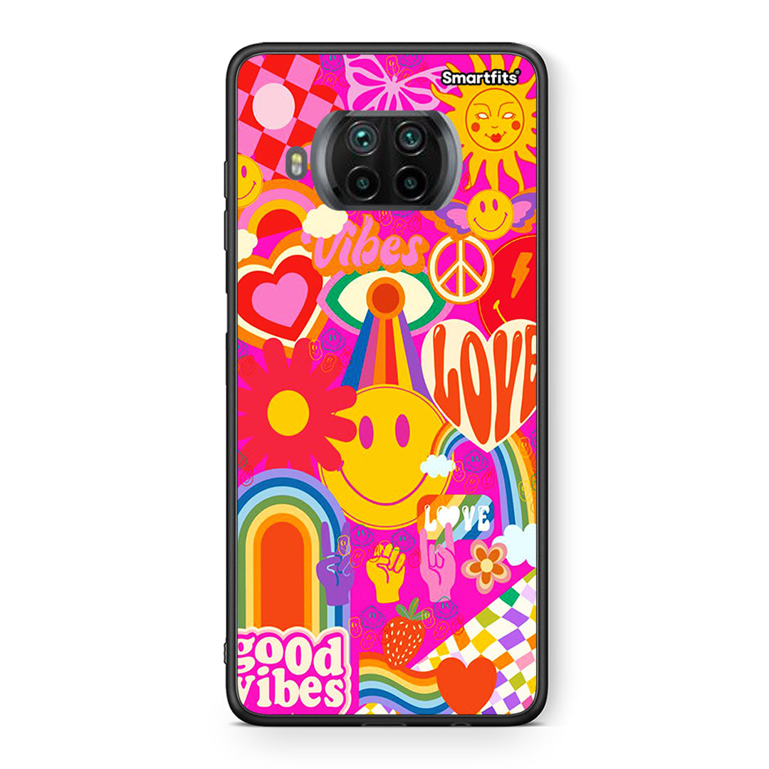 Θήκη Xiaomi Mi 10T Lite Hippie Love από τη Smartfits με σχέδιο στο πίσω μέρος και μαύρο περίβλημα | Xiaomi Mi 10T Lite Hippie Love case with colorful back and black bezels